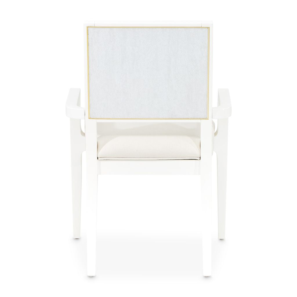 Michael Amini Palm Gate Arm Chair - Cloud White - Set of 2