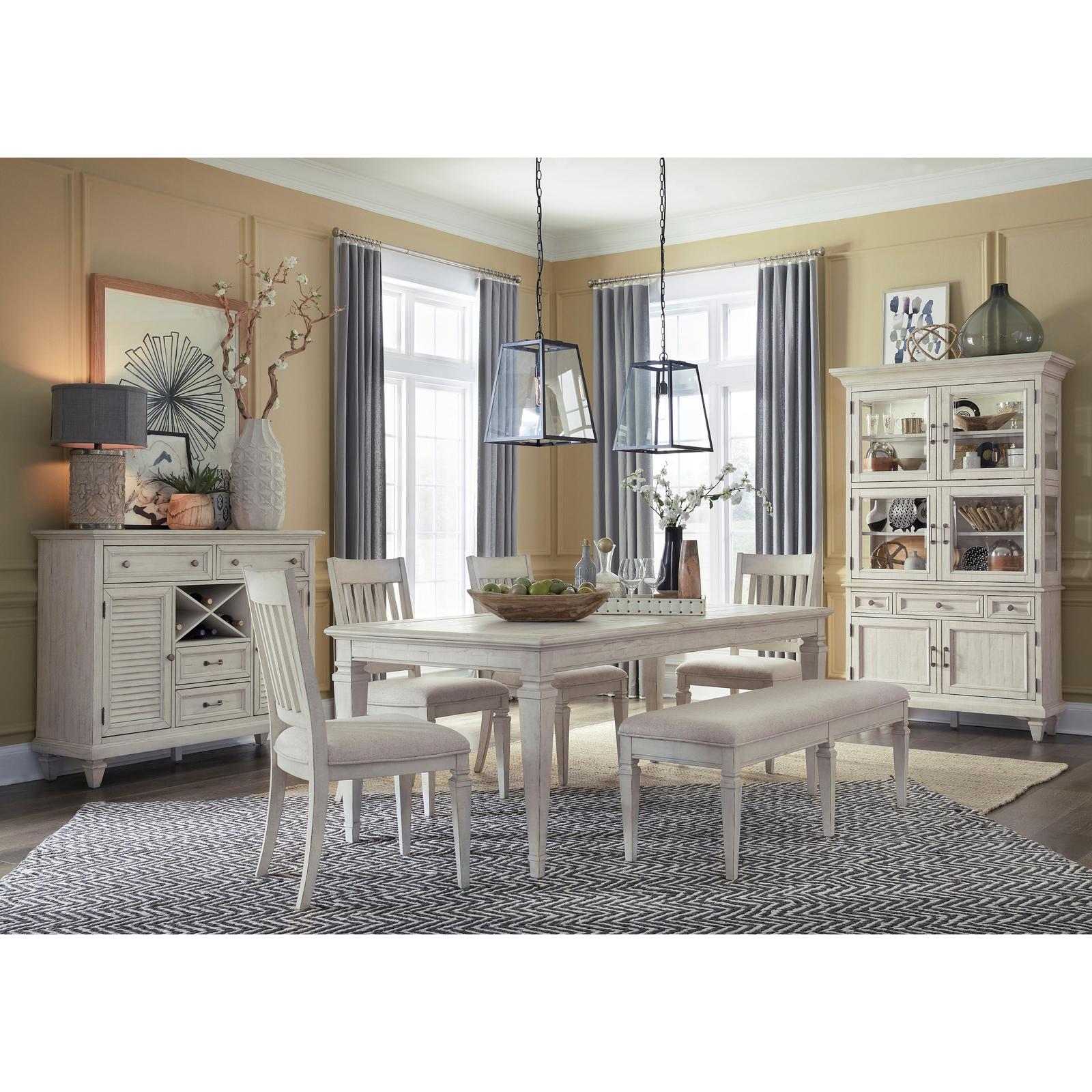 Magnussen Home Newport Alabaster Extendable Dining Table