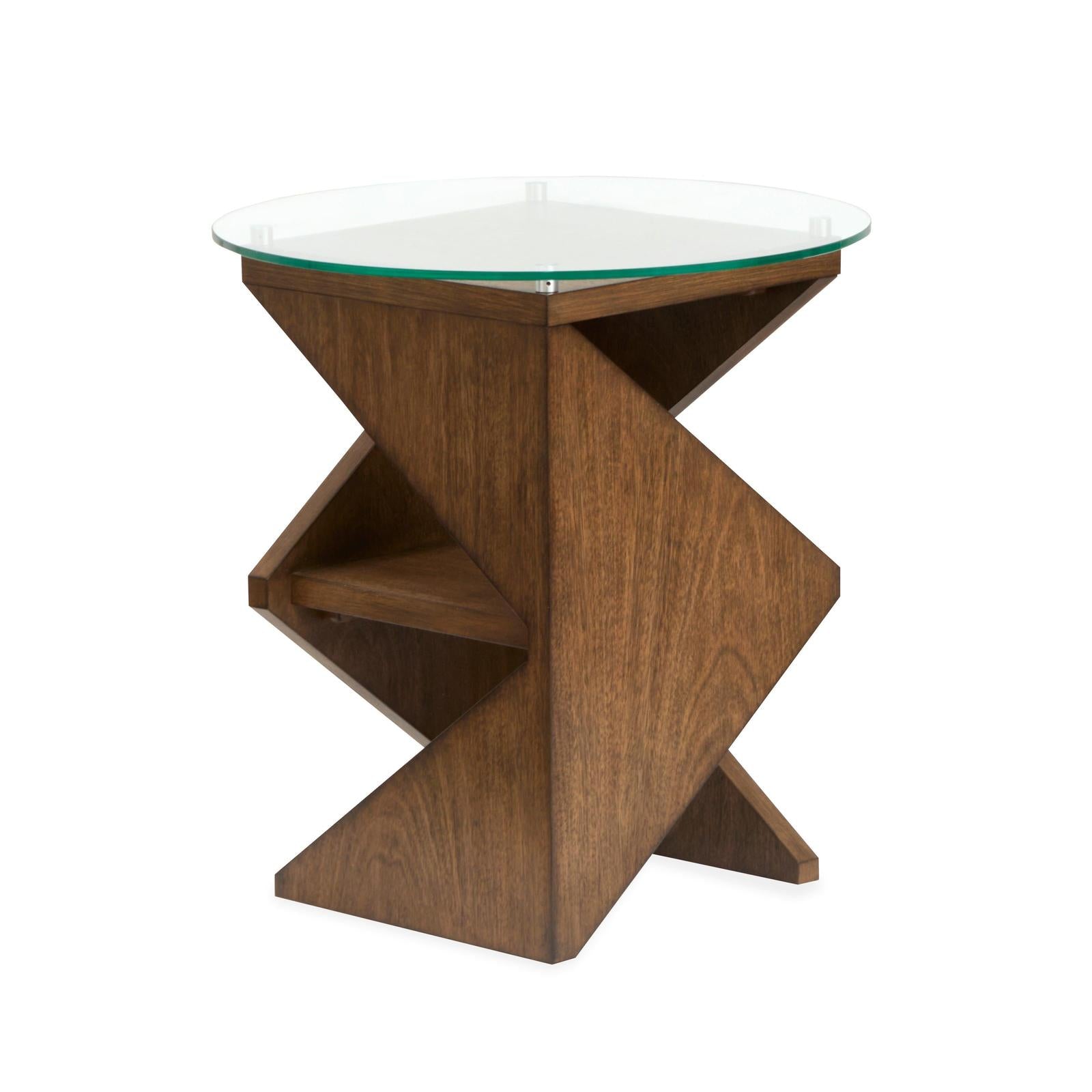 Magnussen Home Vector Russet Round Accent Table
