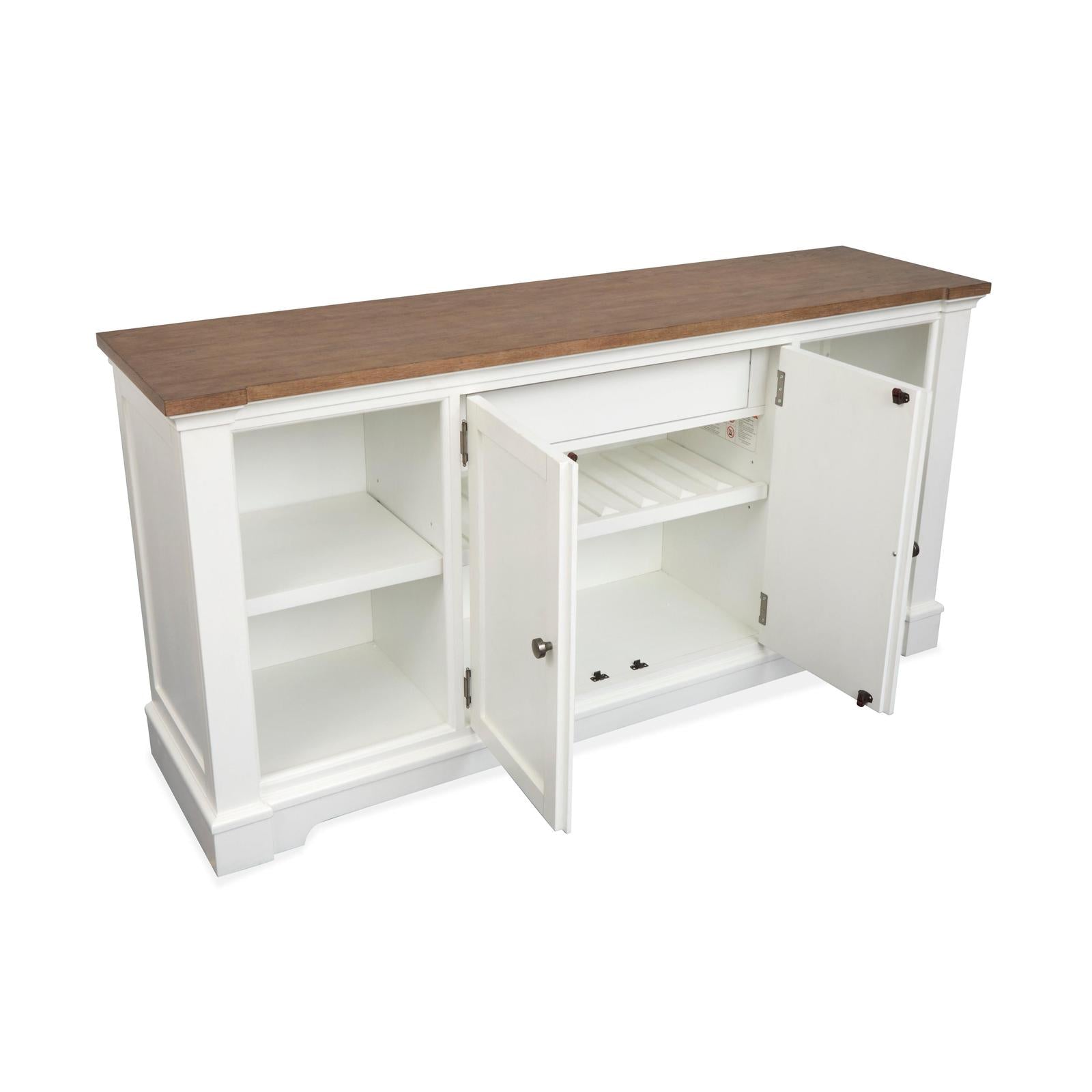Magnussen Home Kingston Whisper White & Cerused Nutmeg Credenza
