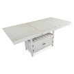 Magnussen Home Heron Cove Chalk White And Dovetail Grey Extendable Counter Height Dining Table