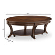 Magnussen Home Winslet Cherry Oval Cocktail Table With Casters