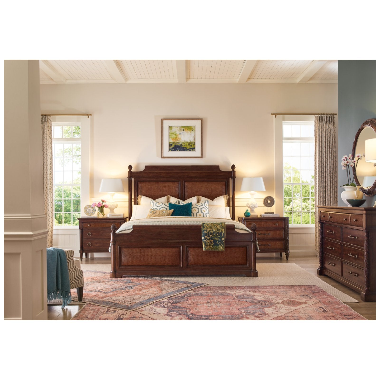 Hooker Furniture Charleston Panel Bed Maraschino Cherry