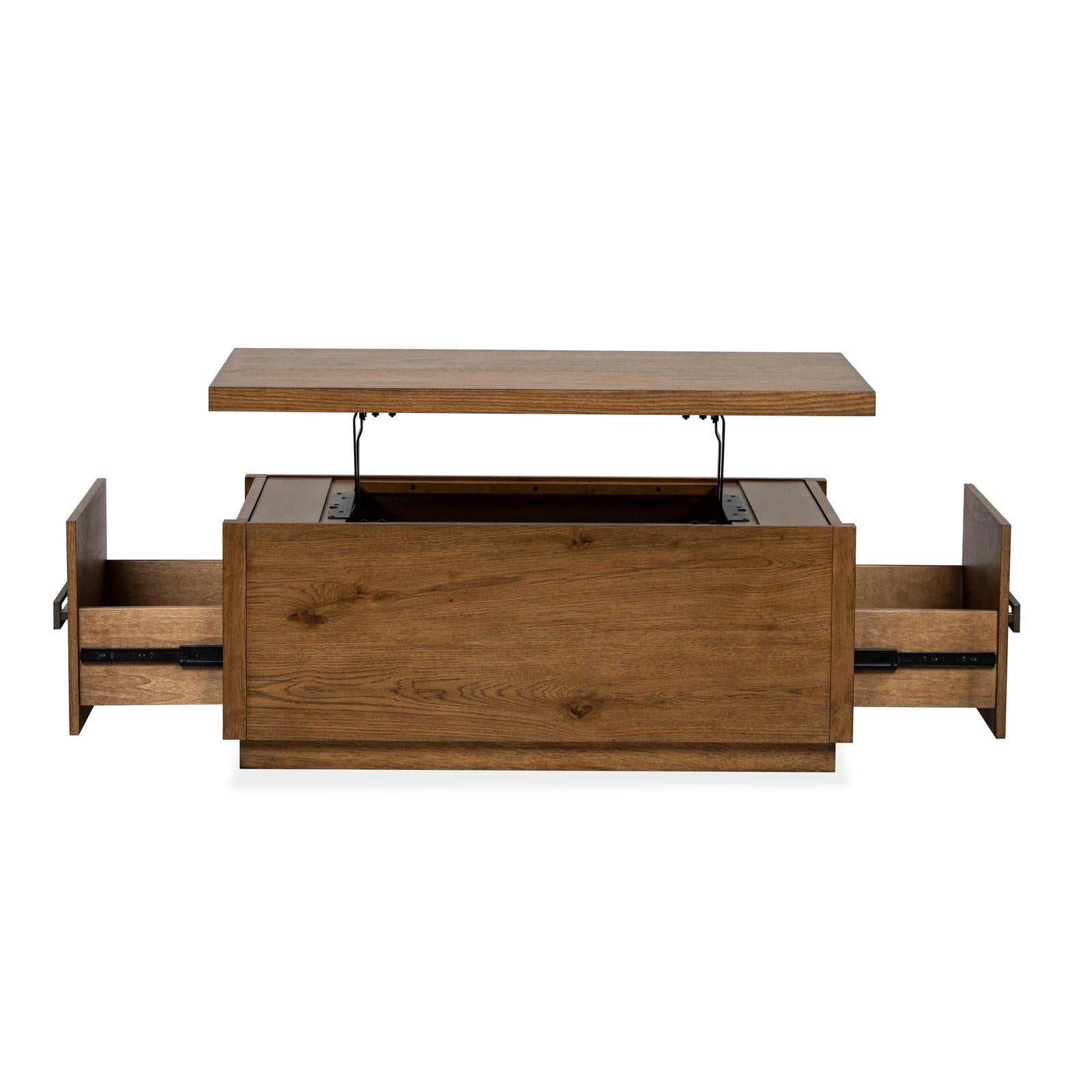 Magnussen Home Marcel Brown Lift Top Storage Cocktail Table