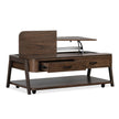 Magnussen Home Hallie Milk Chocolate & Dark Chocolate Lift Top Storage Cocktail Table With Casters
