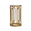 Magnussen Home Lorena Burnished Brass Round Accent Table