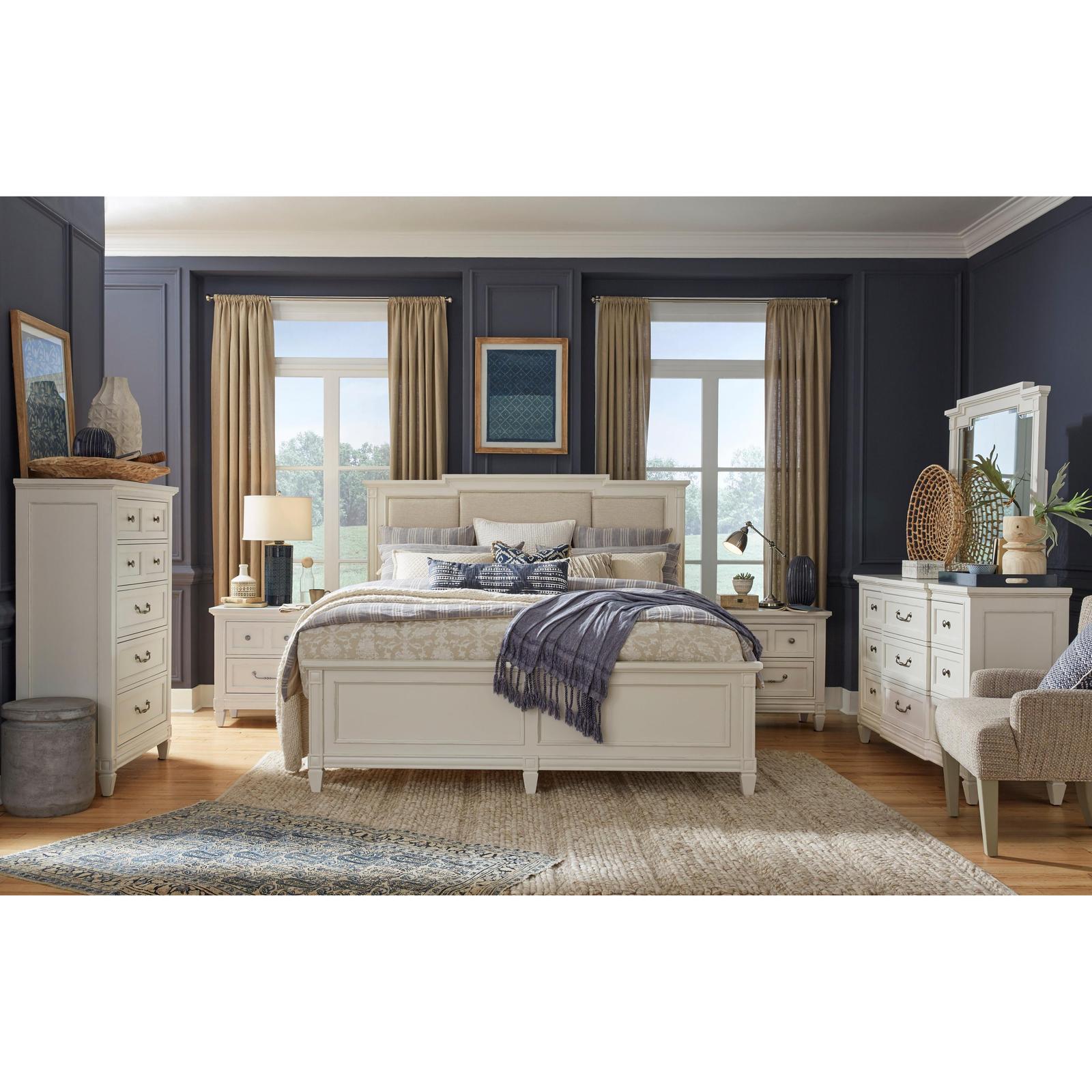 Magnussen Home Willowbrook Egg Shell White Bed