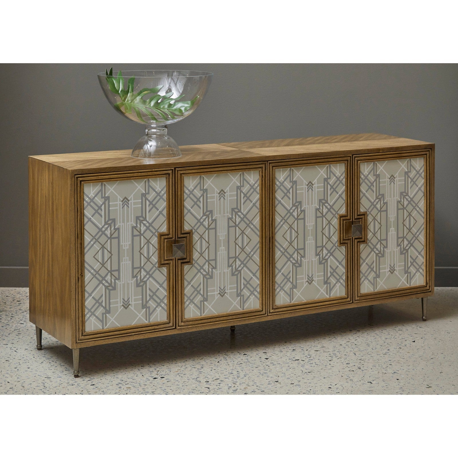 Pulaski Furniture Mid-Century Modern 4 Door Credenza