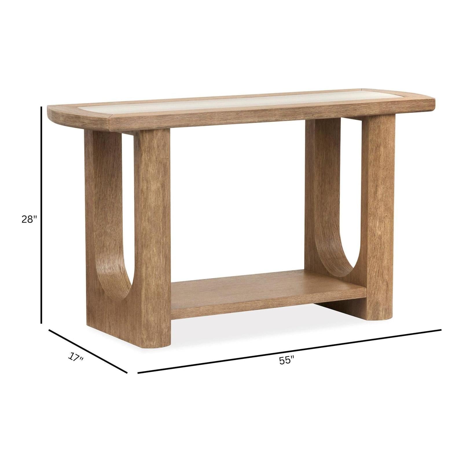 Magnussen Home Bradford Riverbed Beige Rectangular Sofa Table