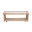 Magnussen Home Coventry Honey Wheat Rectangular Shelf Cocktail Table