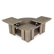 Magnussen Home Conrad Stone Harbor Grey Pie Shaped Lift Top Storage Cocktail Table With Casters