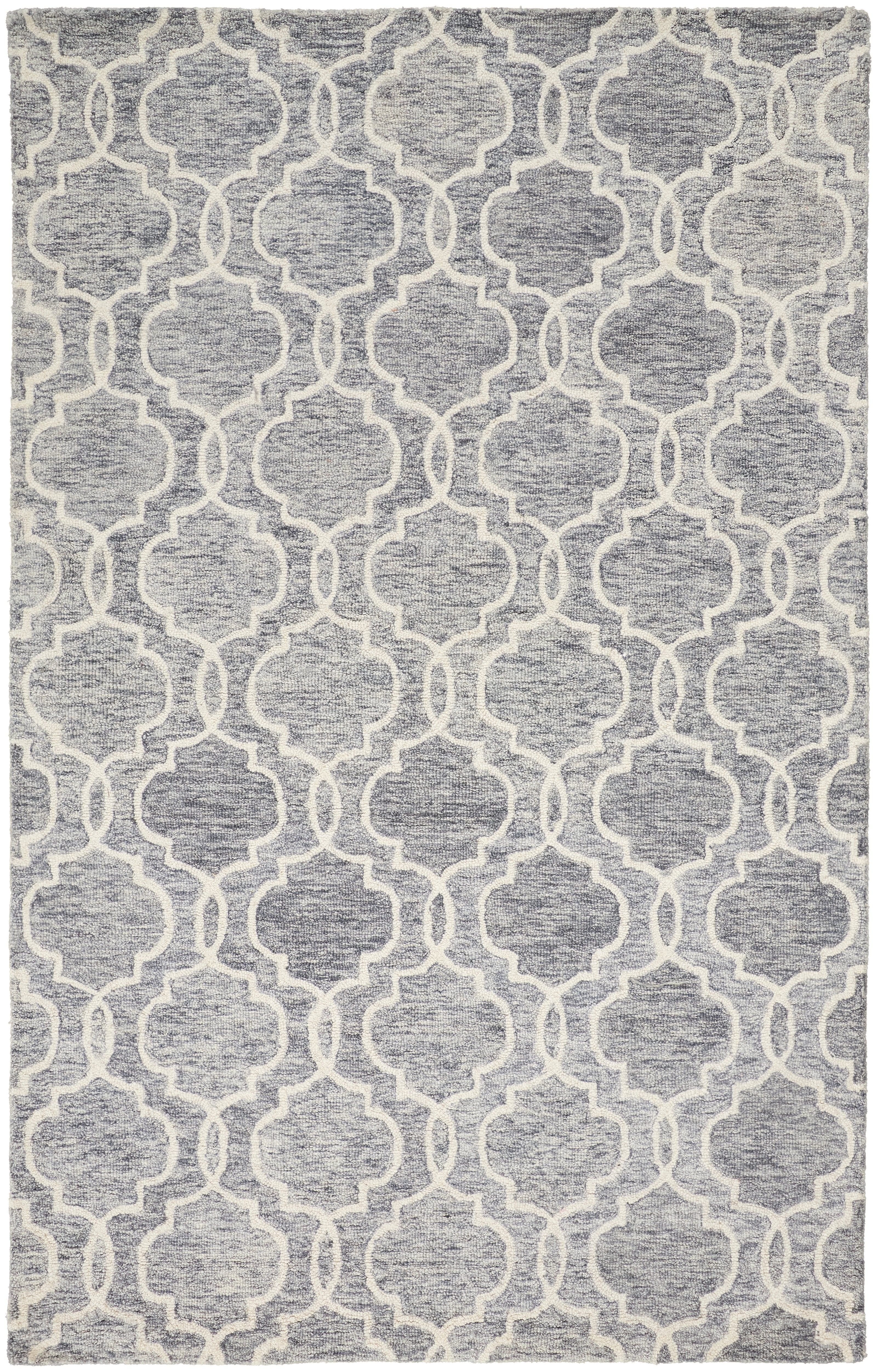 Feizy Belfort 8775F Rug in Gray/Ivory