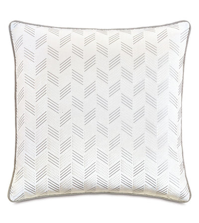 Eastern Accents Tilda Metallic Pearly White Decorative Pillow
