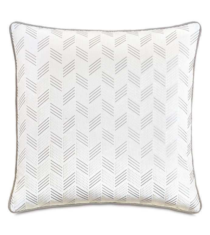 Eastern Accents Tilda Metallic Pearly White Decorative Pillow