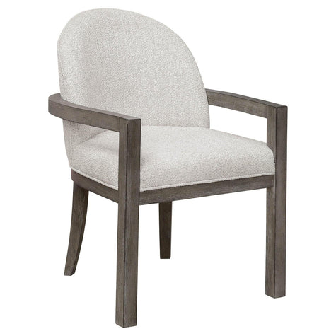 Pulaski Furniture Anderson Park Moose Trail And Frontier Brown Upholstered Dining Host Chair