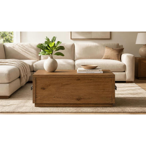 Magnussen Home Marcel Brown Lift Top Storage Cocktail Table