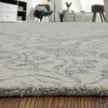 Feizy Belfort 8776F Transitional Medallion Rug in Blue/Ivory