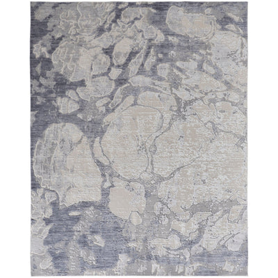 Feizy Laina 39G8F Transitional Abstract in Ivory/Blue