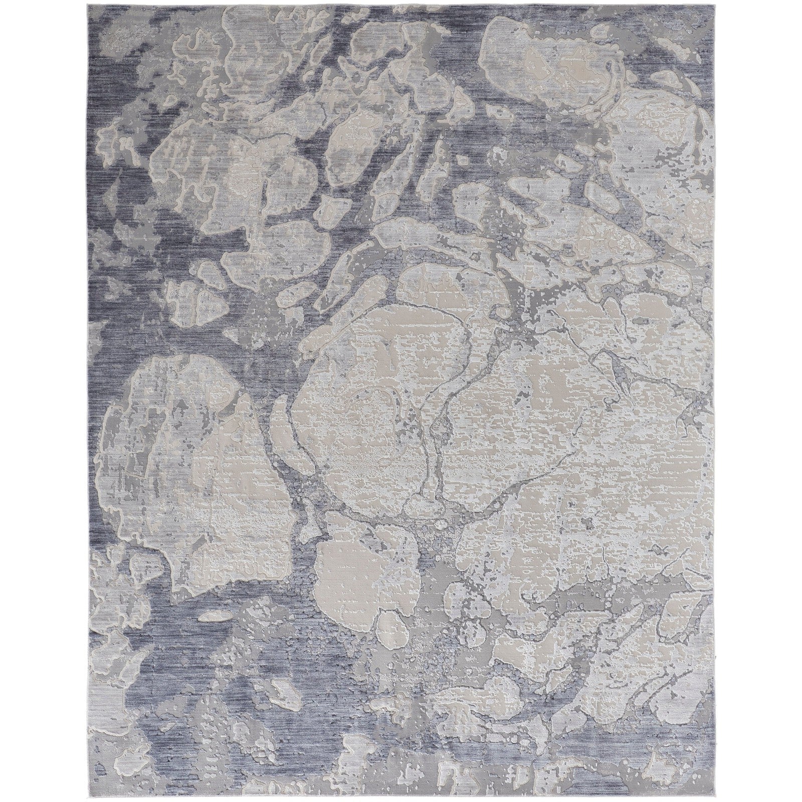 Feizy Laina 39G8F Transitional Abstract in Ivory/Blue