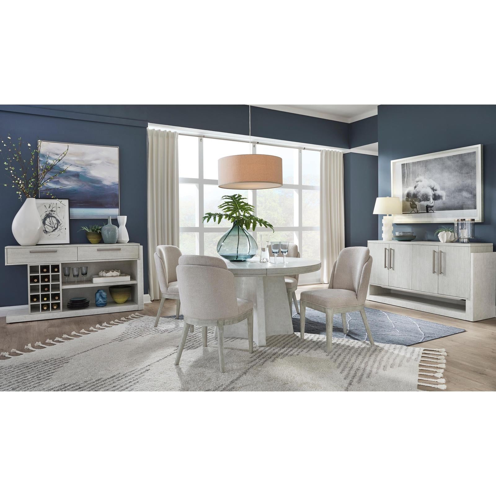 Magnussen Home Lorelei Misty Cloud Upholstered Host Chair Set of 2