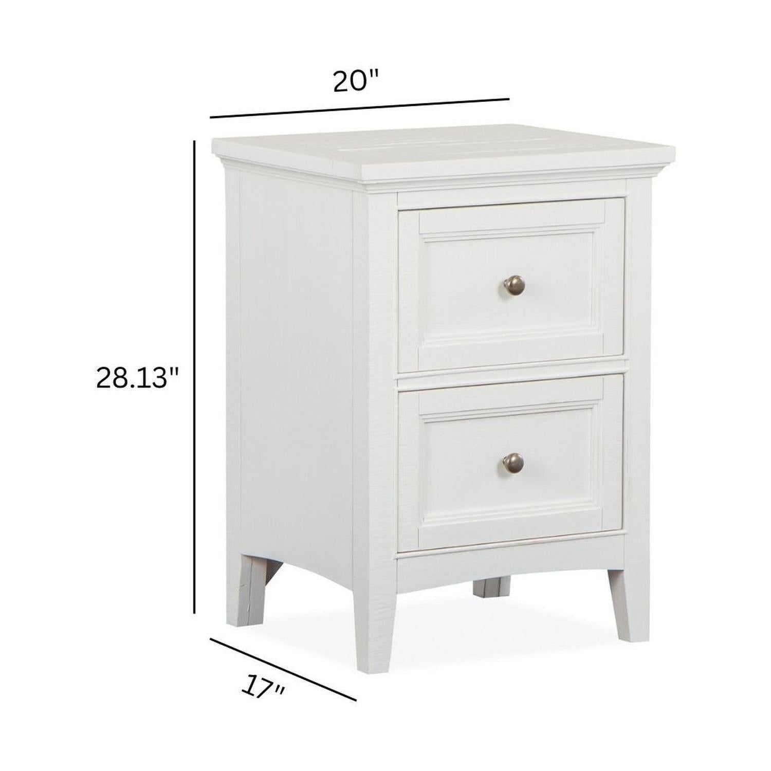 Magnussen Home Heron Cove Chalk White & Dovetail Grey Nightstand