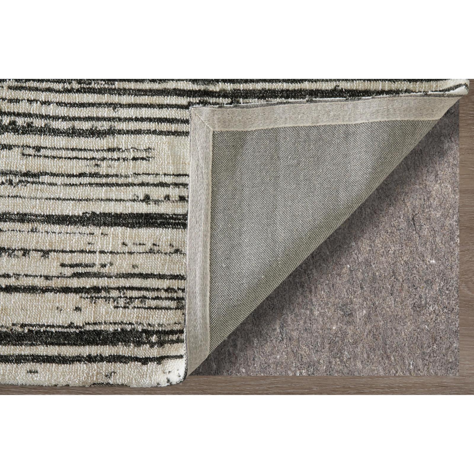 Feizy Colton 8A56F Modern Abstract Rug in Black/Ivory