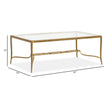 Magnussen Home Lorena Burnished Brass Rectangular Cocktail Table