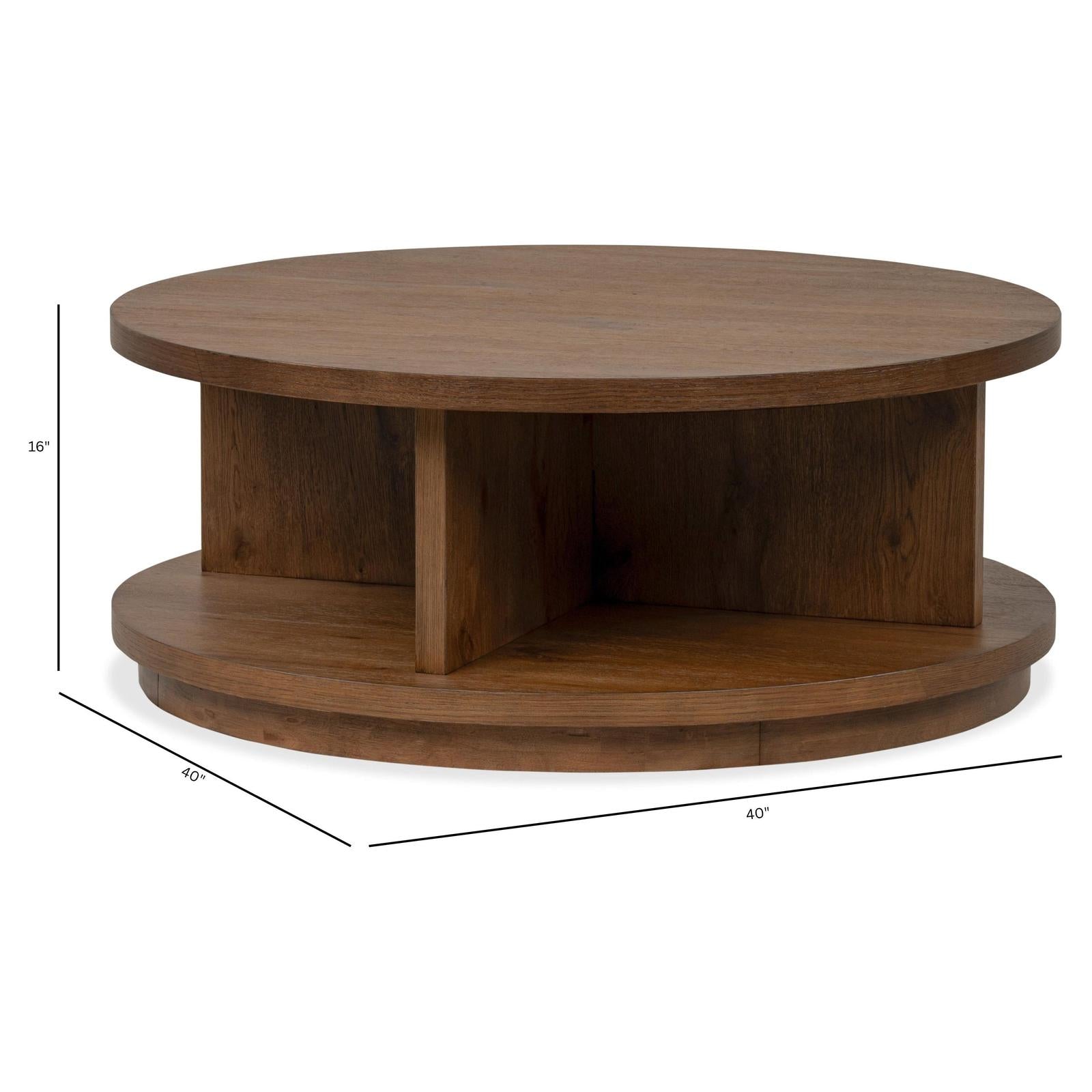 Magnussen Home Oswald Brown Round Cocktail Table