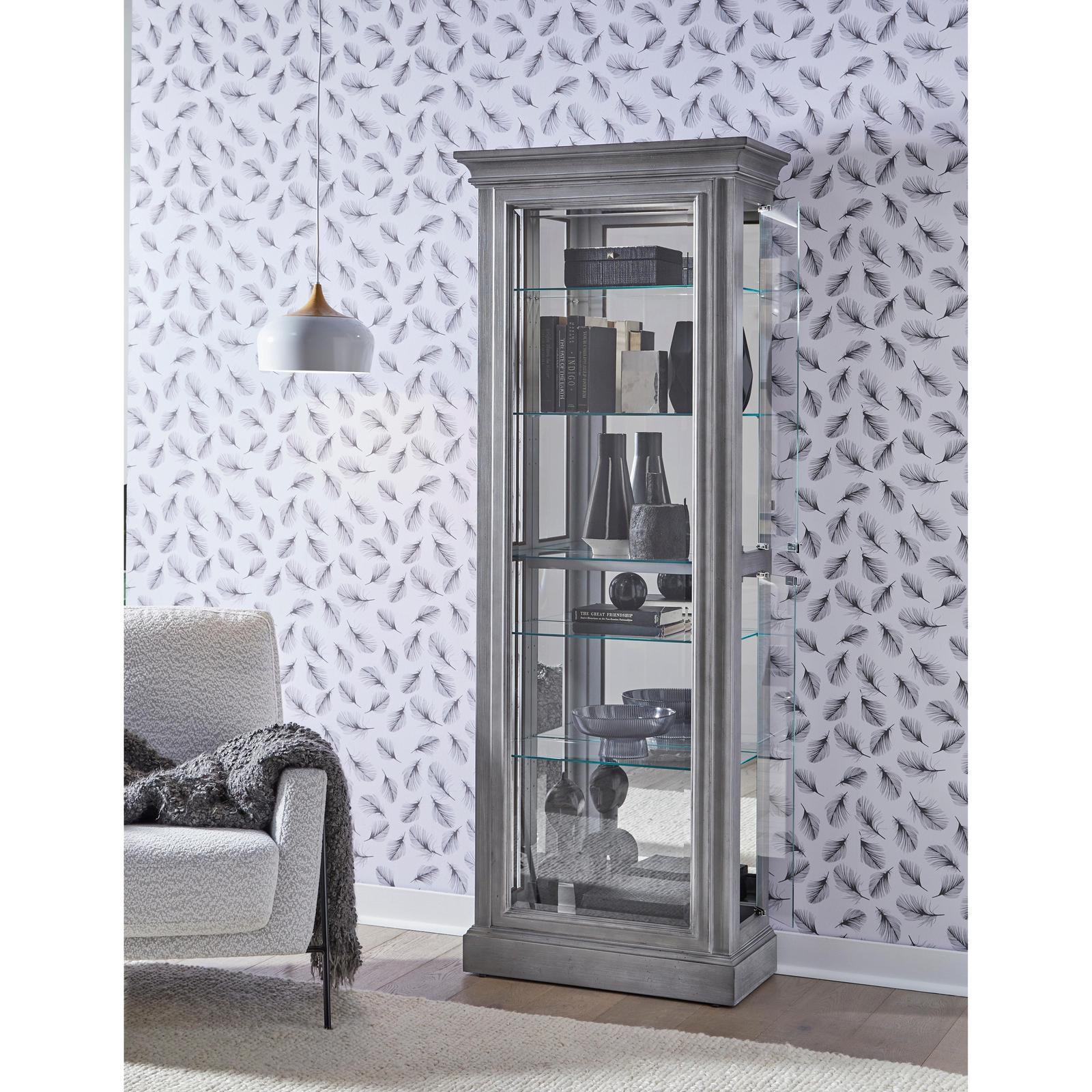 Pulaski Furniture Pulaski Furniture Accents Gray Side Entry Curio Cabinet