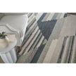 Feizy Richmond 39R4F Modern Abstract Rug in Ivory/Gray/Blue