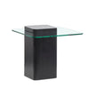 Magnussen Home Donora Clear Glass And Obsidian Square End Table