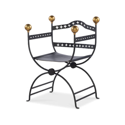 Century Furniture Tara Shaw Dante Iron Savonarola Chair
