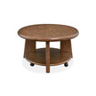 Magnussen Home Tanner Tawny Brown Oval Cocktail Table With Casters