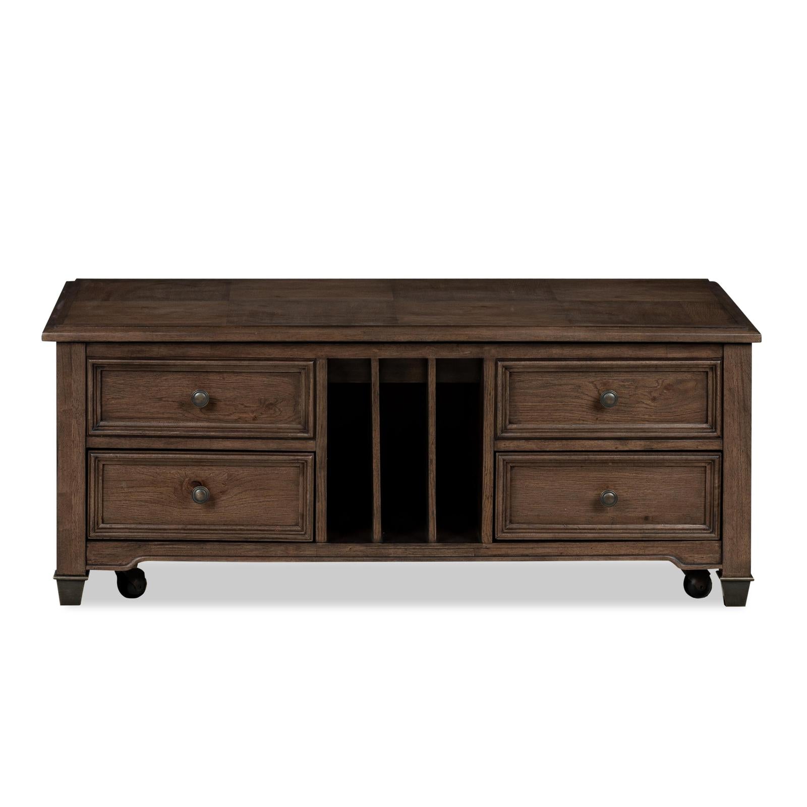 Magnussen Home Cormac Brown Lift Top Storage Cocktail Table