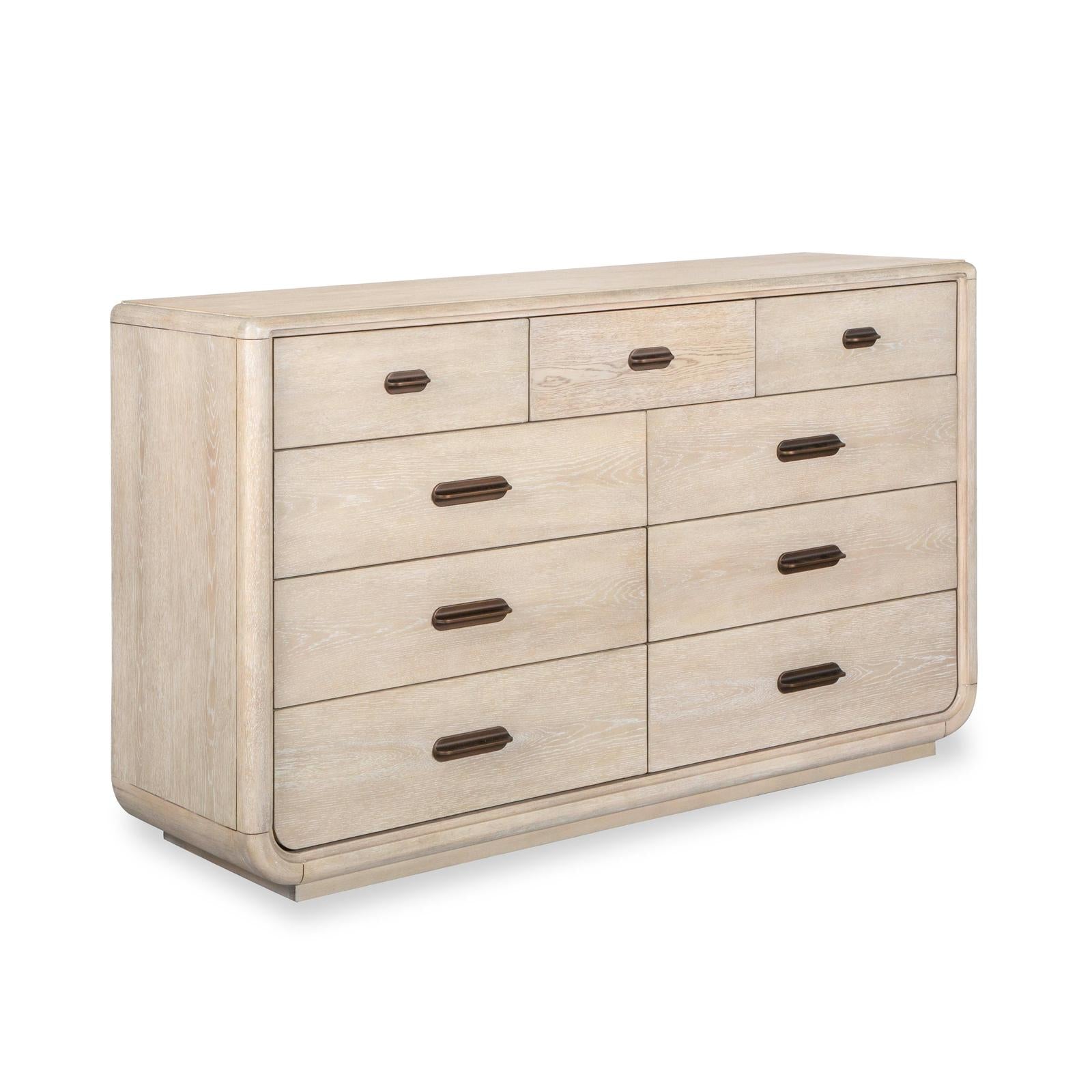 Salt Life Home Sunset Cove Sanibel Brown Drawer Dresser with Landscape Mirror II