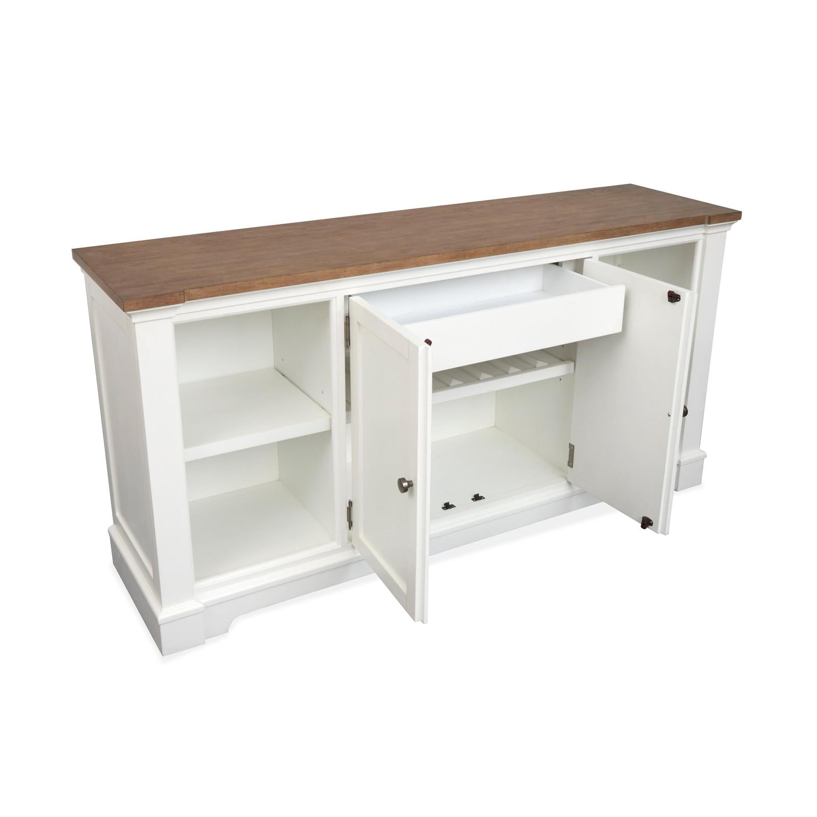 Magnussen Home Kingston Whisper White & Cerused Nutmeg Credenza