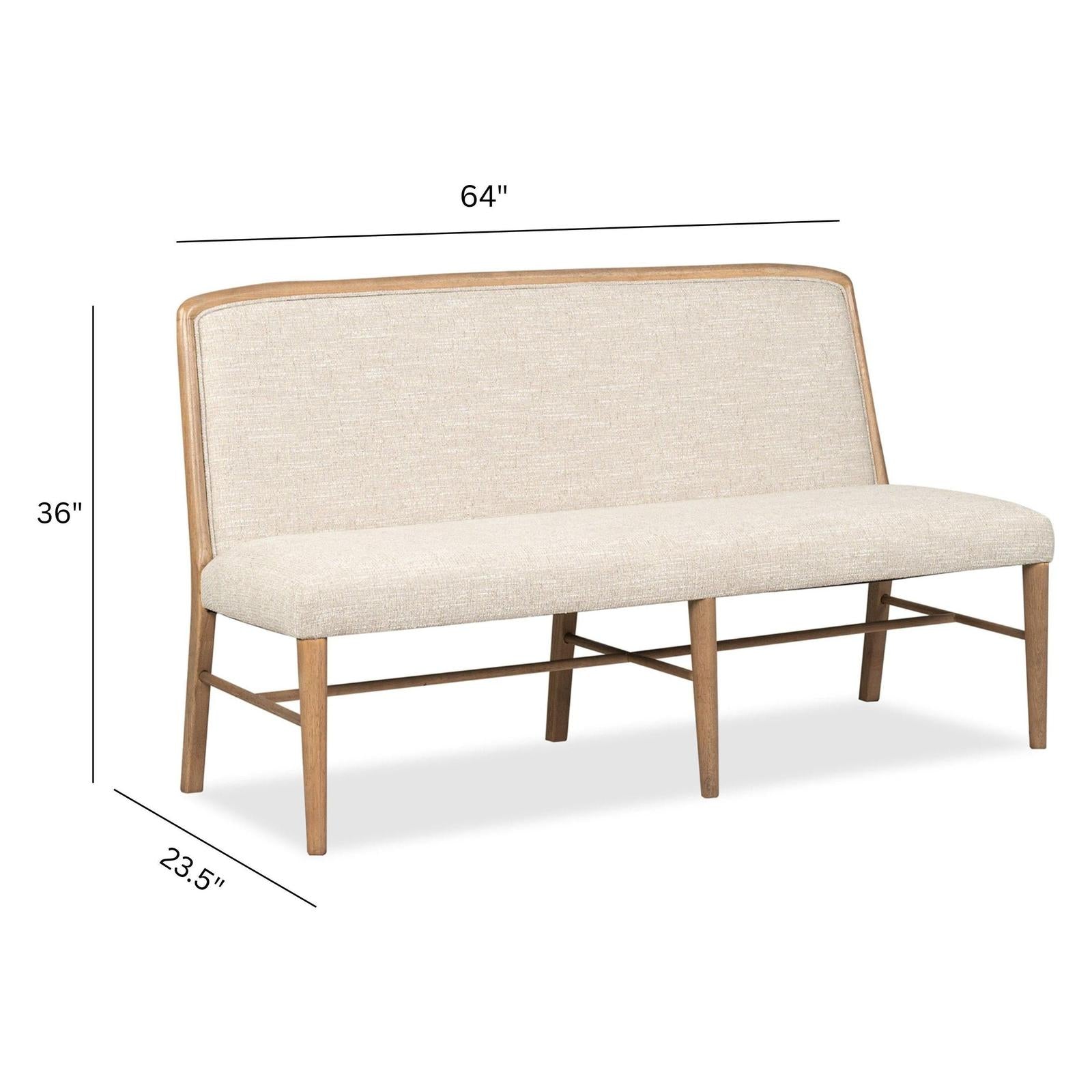 Magnussen Home Woodward Dark Clove Upholstered Bench