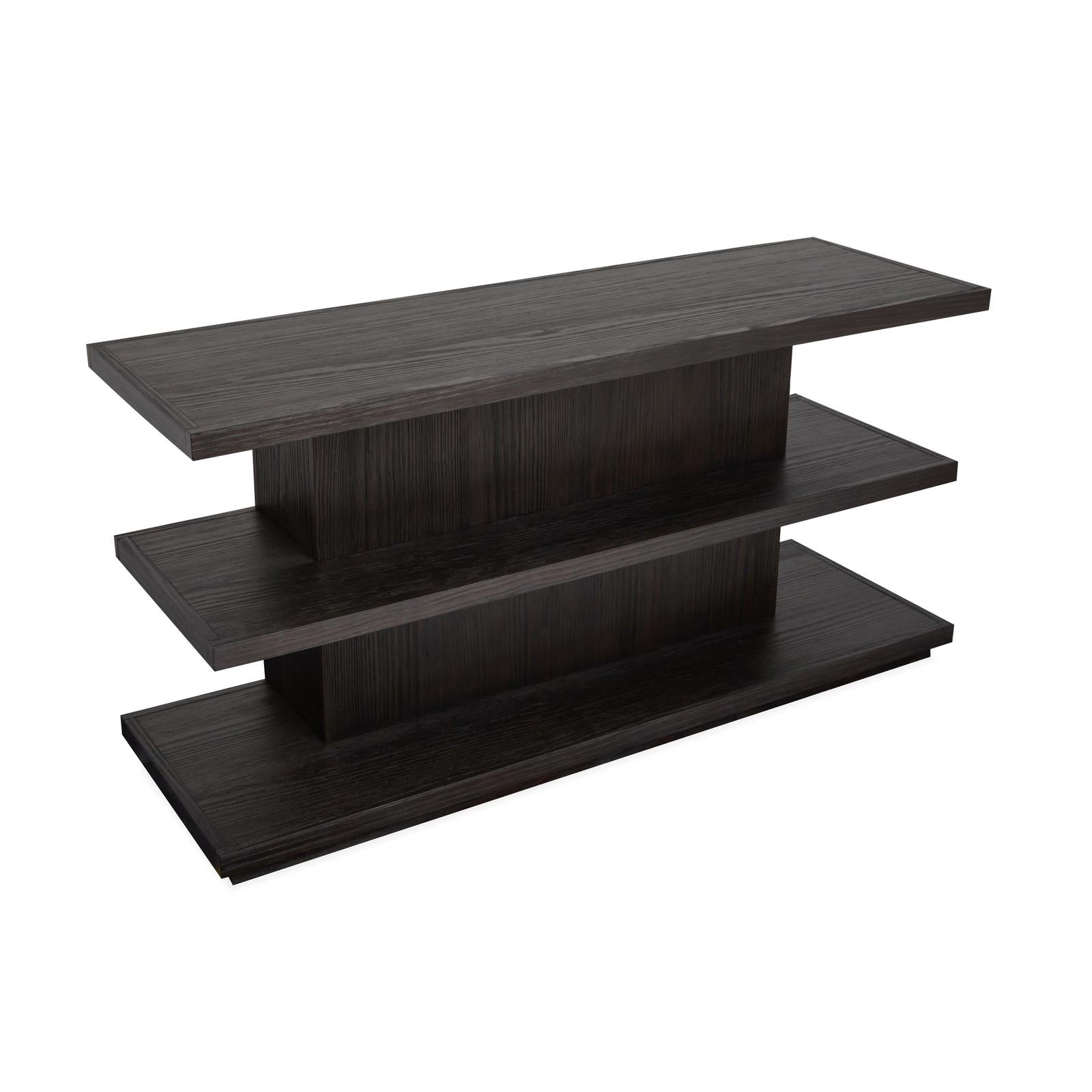 Magnussen Home Shaffer Velvet Roast Rectangular Sofa Table