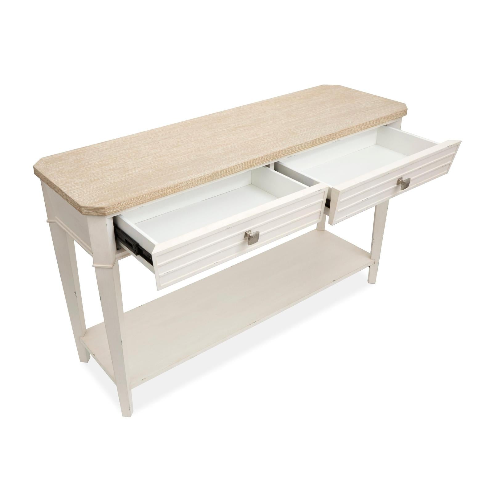 Salt Life Home Echo Isles Sea Pearl and Driftwood Rectangular Sofa Table
