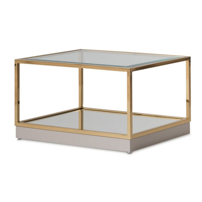 Michael Amini Savannah Breeze Bright Gold Short Cocktail Table - Set of 2