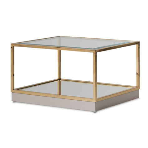 Michael Amini Savannah Breeze Short Cocktail Table, Set of 2 - Bright Gold