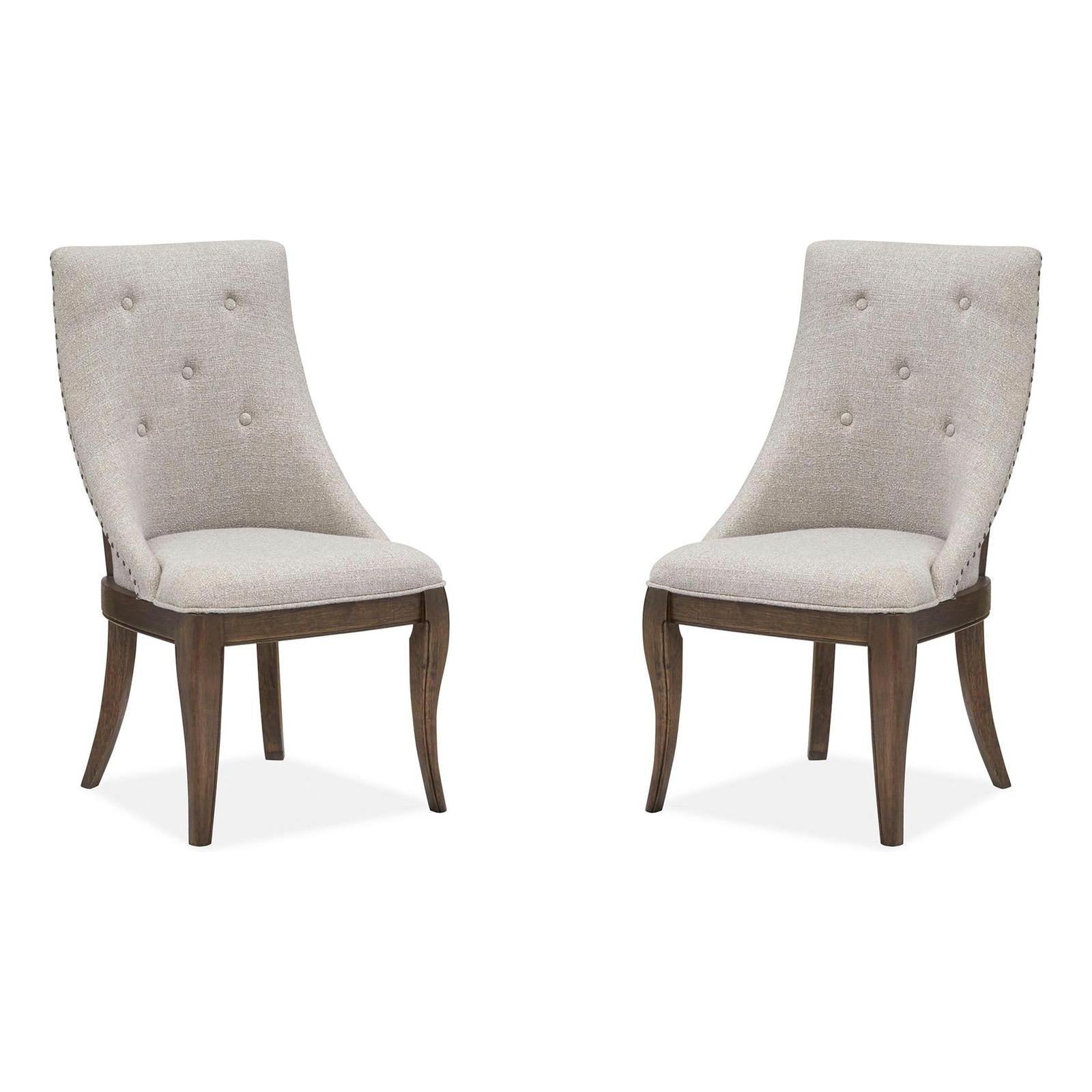 Magnussen Home Roxbury Manor Homestead Brown Upholstered Arm Chair Set of 2