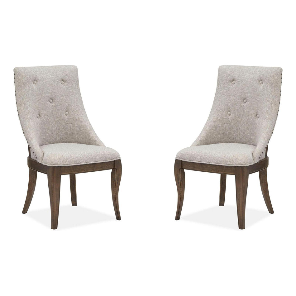 Magnussen Home Roxbury Manor Homestead Brown Upholstered Arm Chair Set of 2