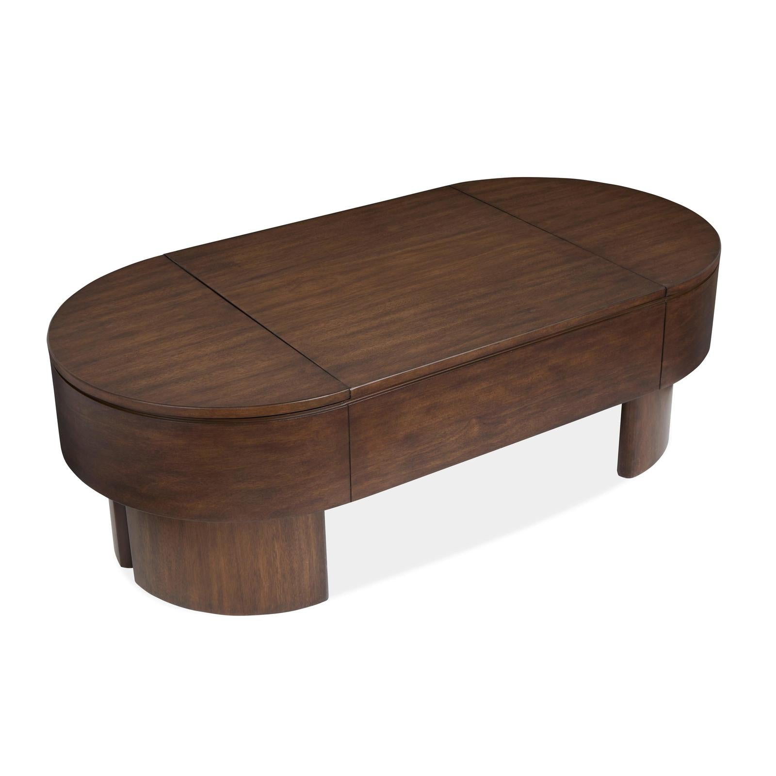 Magnussen Home Holloway Toasted Almond Oval Lift Top Cocktail Table