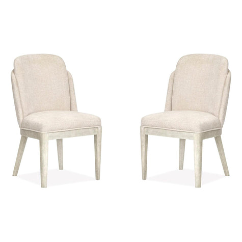 Magnussen Home Lorelei Misty Cloud Upholstered Host Chair Set of 2