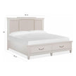 Magnussen Home Willowbrook Egg Shell White Bed
