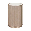 Michael Amini West Kensington Chairside Table - Sea Salt Caramel