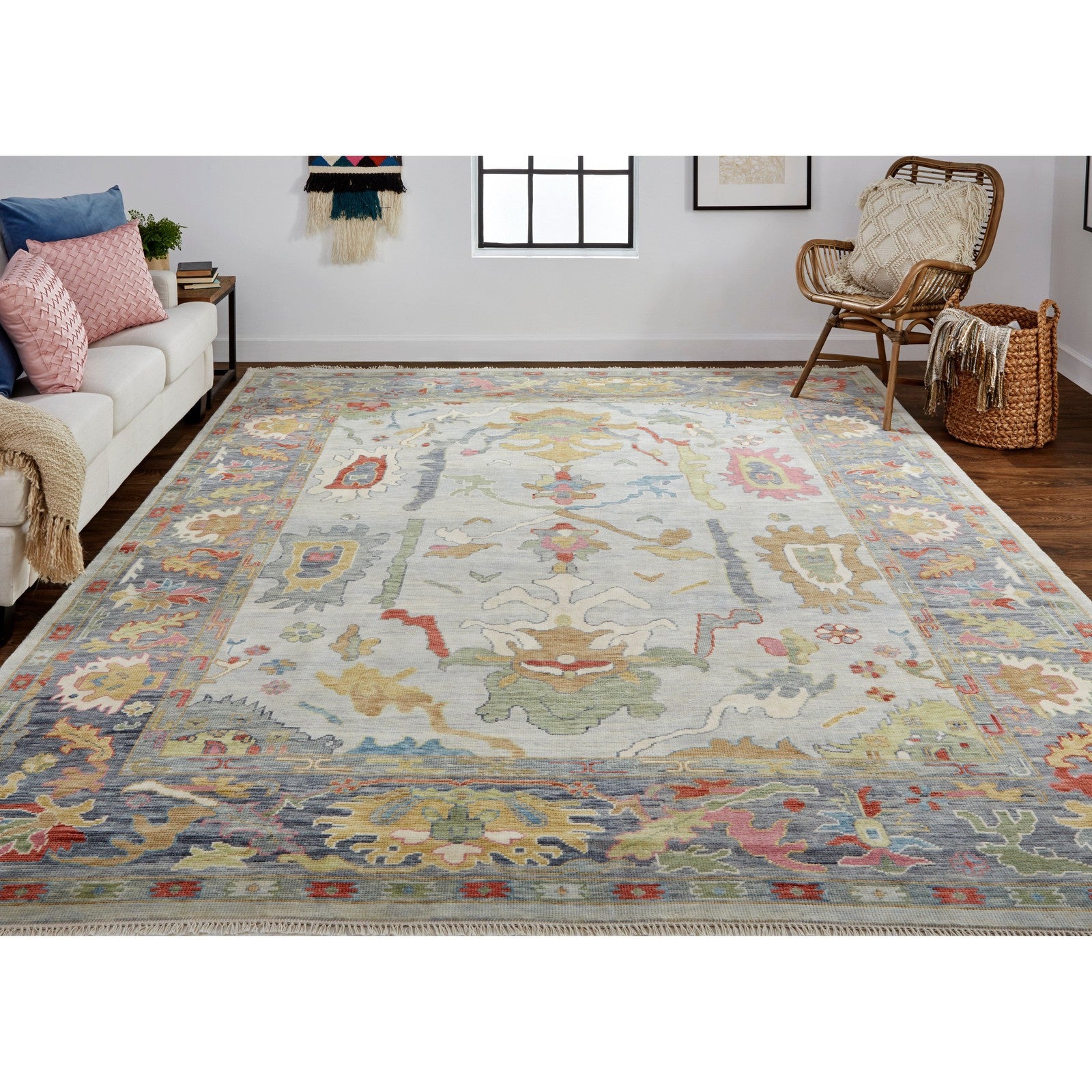 Feizy Karina 6794F Traditional Persian in Blue/Gray/Gold