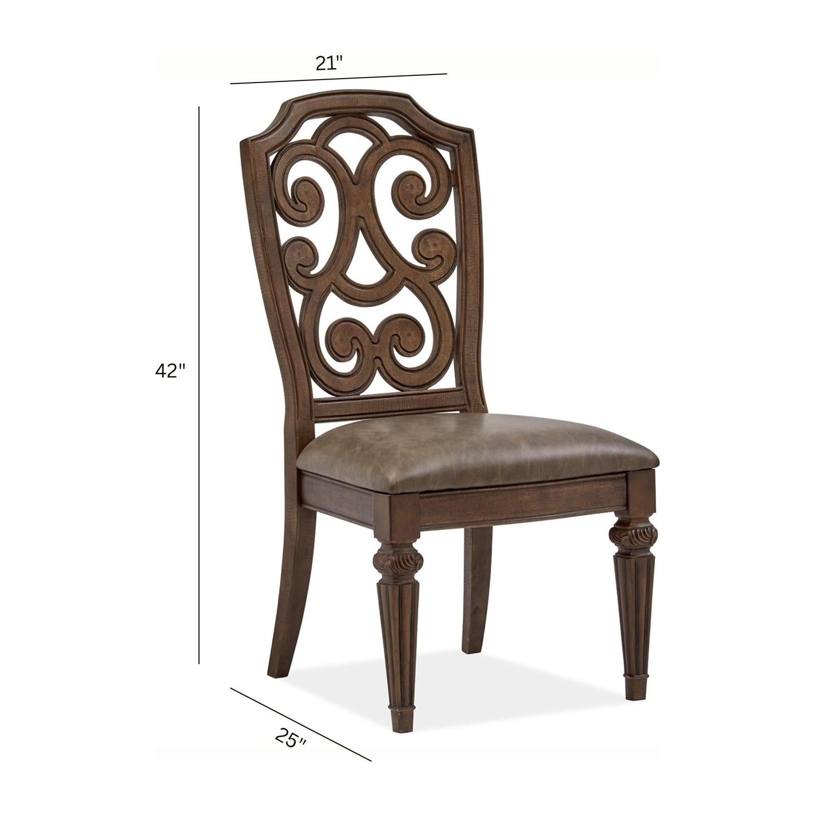 Magnussen Home Durango Willadeene Brown Side Chair Set of 2