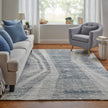 Feizy Brighton 69CGF Modern Abstract in Ivory/Blue/Gray